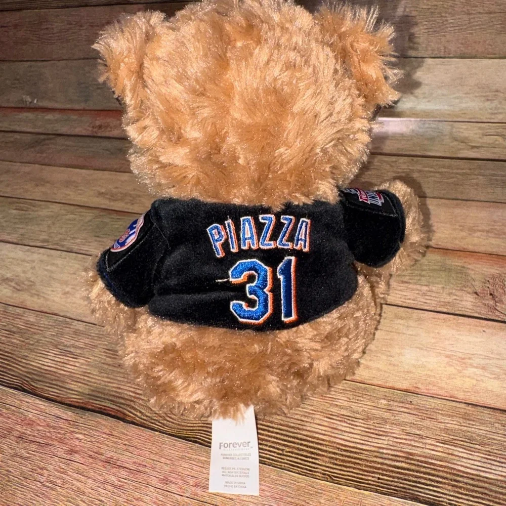 Mike Piazza HOF 2016 Plush Bear NY Mets 8in Brown Forever Collectibles